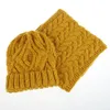 Herfst winter dames beanie en sjaal 2pc set mode gebreide muts nekkeek voor vrouwen groothandel