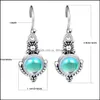 Dangle Lustre Moonstone Cuivre Dangle Boucle D'oreille Pour Les Femmes Élégant Vintage Long Crochet Boucles D'oreilles Jolis Bijoux Cadeau En Gros Drop De Dhzs3