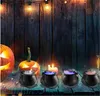 Juldekorationer Halloween Mist Witch Pot Cauldron Fog Maker Water Fountain Machine Colorful Changing Light Party Decoration 220922