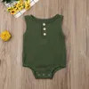 Rompers Wholesale Summer Baby Boys Girls Romper Mousseline ärmlösa nyfödda Rompers Jumpsuit Casual Baby Clothes J220922