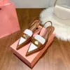 The latest ladies dress shoes luxury designer fashion classic high-quality high-heeled womens shoes platform mid-heel sexy leather flat sandals with box 34-42