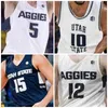 SJ NCAA College Utah State Aggies Basketball Jersey 32 Trevin Dorius 34 Джастин Бин 44 Марко Энтони 52 Kuba Karwowski Custom Stitwed