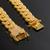 12mm Bling Cuban Link Chain Bracelet Men's Hip Hop Jewelry Copper Full Cubic Zirconia