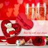 Dekorative Blumen 10 Stück Seife Rose Herzförmige Bär Geschenkbox Valentinstag Romantische Hochzeitsfeier Blume für Freundin Frau