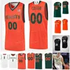 Sj NCAA College Miami Hurricanes Basketball Jersey 4 Keith Stone 5 Harlond Beverly 10 Dominic Proctor 11 Anthony Walker Cousu sur mesure