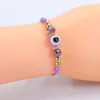 S3233 bijoux de mode symbole turc Bracelet mauvais œil à la main résine yeux bleus perles de cristal Bracelets