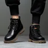 Buty 2022 Autumn and Winter Men's Korean Style Krótkie narzędzia skórzane w całości mecz