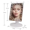 Compact Mirrors 22 LED Touch Screen Make -up Mirror Professionele Vanity Lights Health Beauty Verstelbaar aanrecht 180 Roteren