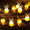 Autres fournitures de fête festive Pâques LED lapin guirlandes lumineuses décoration pour la maison carotte lapin fée lumière heureux cadeaux faveur 220922