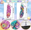 Diamond Painting Bookmarks Party Favors DIY Feather Crystal Leather Book Mark Kit Arts Crafts Gifts for Adults Kids