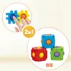 48pcs LOT Building Puzzle Divertido de tr￪s - Dimensional Montado a casa pode ser aberta Toys de constru￧￣o de janelas ZM923