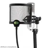 Mikrofon Popfilter Flexibel vindsk￤rm Blowout Prevention Net Metal Buller Reduction Recording Microphone Windproof Shield