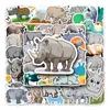 50st/Lot Poster Skateboard Stickers Rhino Animal For Laptop Pad Bicycle Motorcykelhjälm PS4 Telefon Dekal PVC Guitar Sticker