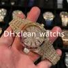 Moissanite Mosang Stone Diamond Watches Customization kan de test van Mens Automatic Mechanical Movement waterdichte waterdichte Watch No10 doorstaan