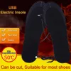 Herrstrumpor 1 par USB uppvärmda skoinsulor fotvärmning pad fötter varmare strumpmatta vinter utomhus sportvärme varm y2209