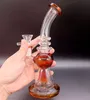 8.5 inch Glass Water Bong Hookahs Green Orange Oil Dab Rigs Smoking Pipes with Female 14mm Joint