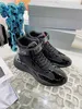 America Cup Sneakers Designer Mens Casual Shoes Leather Patent Flat Trainers Black Mesh Lace-up Trainer Size 38-44 With Box