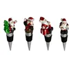 4PCS Christmas Series żywica Święta Claus Butelka wina Stoppper Party Prezent Prezent Christmass Decor Pieczętne Świeże wina