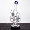 Recycler Perc Glass Bongs Hookahs Bubbler Oil Dab Rigs Smoking Water Pipes Spiral Coil Arm Tree Percolator Shisha Accessory with 14mm Joint