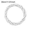 Decoratieve bloemen 10-30 cm Kerstmis rattan ring witte bruiloft kransen slinger hangende krans vieze wijnstok ornamenten xmas feestdecoraties