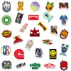 50 pièces pop à la mode marque skateboard autocollant Graffiti autocollants pour bricolage bagages ordinateur portable moto vélo autocollants