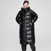 Vinterkvinnor Down Jacket Ny produkt Trend damer Huva Vit Duck Lång överdimensionerad varm och kall kappa