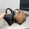 Bolso de compras pequeño Bolso de mano Cadena Bolsos cruzados Monedero Bolsos a cuadros Moda Bolsillo con cremallera Correa para el hombro extraíble Cartera de cuero