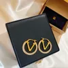 Bejeweled Women Hoops Earrings Gold Color Alphabet 패션 디자이너 간단한 귀걸이 디자이너 LETT L LETTR LETTR LETTR LETTRY LINTHLE PARTY GEFL 22092302CZ