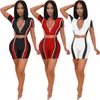 Women's Tracksuits S-XL Summer Sport Yoga Short Set Stripe V Neck Zipper Top And Shorts 2 Piece Sets Womens Outfits Wholesale Drop