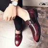 Geklede schoenen Instappers Heren Elegant Effen Kleur Retro Metalen gesp Kleur Wrijven Modieus Zakelijk Informeel Bruiloft Dagelijks Grote maat 38-46