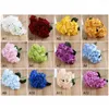 Party Decoration 5 Heads Artificial Hydrangea Silk Flowers met stengels voor trouwhuiswinkel Baby Shower Decor