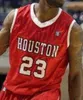 SJ NCAAバスケットボールファイナルフォーヒューストンクーガーズカレッジ12トロモンマークジャージー5キャメロンタイソン34 Hakeem Olajuwon 44 Elvin Hayes 22 Clyde Drexler