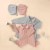 Rompers Newborn Baby Baby Winter Clothing вязаная мальчики девочки девочки сняты с длинными рукавами. Костюмы для комбинезон