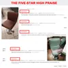 Chair Covers Waterproof Fabric Short Back Cover Stretch Dining Seat High Elasticity Bar For Kitchen Home El