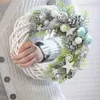 Dekorative Blumen, 10–30 cm, Weihnachts-Rattan-Ring, weiße Hochzeitskränze, Girlande, hängender Kranz, Weidenrebe, Ornamente, Weihnachtsparty-Dekorationen