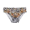 Costumi da bagno da uomo Costumi da bagno da uomo sexy Nylon Quick Dry Leopard Slip da bagno Gay Vita bassa Costume da bagno da bagno Fashion Pouch Pad Beach Surf Trunks J220913