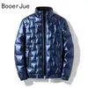 Mens Down Parkas Bomber Jacket Large Size 8Xl 140Kg Coat Winter Bright Face Fashion Cotton Padded Clothes Parka Men 220923