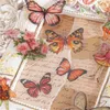 45 pièces/boîte fée papillon étanche PET autocollants Vintage fleur elfe étiquette décorative pour Scrapbooking Journal bricolage 20220923