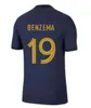2022 Benzema mbappe voetbal jersey griezmann Franse shirts pogba dembele giroud hernandez varane pavaro kante 22 23 maillot de voetbal shirt mannen vrouwen kit set