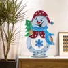 Decorazioni natalizie con pittura diamante Acrilico fai-da-te Buon Natale Albero di Babbo Natale Pupazzo di neve Artigianato d'arte per l'ornamento desktop da ufficio a casa RRB15695