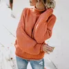 Suéteres femininos 2022 imitação de algodão malha de malha grossa linha de altura no pescoço tops de gola alta da gola alta da moda