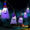 Party Supplies Halloween LED -lampor Wizard Hat Hanging Lights Ghost Face String Festival Horror Atmosphere Room Decoration LK284