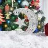 Julekorationer Tree Star Topper LED Lighted Top Decor Noel Navidad 2022 Xmas Warm Light Ornaments