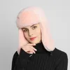 Berets Russian Winter Winter Darm Bomber Faux Fur Fur Hats Slid Ski Caps Ladies Outdoor Felmale Felmale Soft Ushanka مع آذان