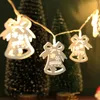 Strings Snowman Or Bell Christmas Led String Light DC4.5V Battery Powered Indoor Hanging Fairy Home Decoration For Party Holiday Window