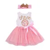 Vestidos de menina criança criança garotas vestidos de manga comprida malha princesa lantejoula bow bow fotable 2pcs letra impressão crianças roupas de festa de bebê a452