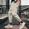 Pantalones de hombre Coreano Hip Hop Boy Multibolsillo Diseño de cintura elástica Harem Pant Hombres Streetwear Punk Pantalones casuales Jogger Male Dancing ins Pant 220922