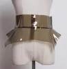 Belts 2022 Spring Summer Women Fashion Designer Plastic PVC Clear Belt Ruffles Asymmetric Peplum Corset Sexy Club Night Bar