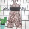 Leopard Print Yoga Outfit Womens Shorts Set Outdoor Fitness Clothes Logo Tracksuits For Women
