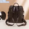 Wholesale ladies shoulder bag 3 colors street fashion printing leisure backpack simple two-piece fashion handbag retro contrast leather handbags 2768#